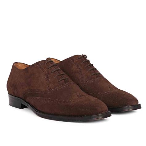 Saint Vincenzo Suede Brown Leather Square Toe Lace Up Décor Shoes ...