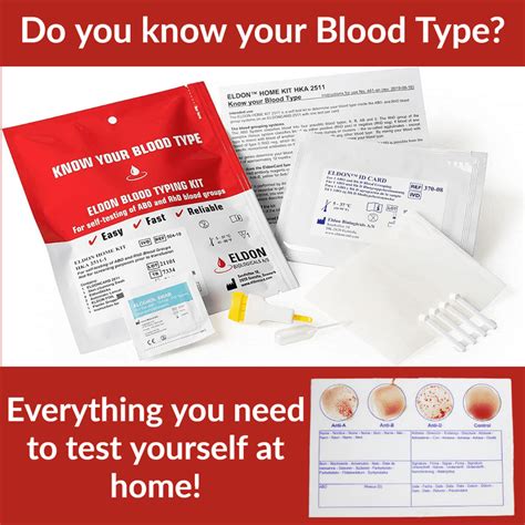(5 Pack) Blood Typing Test Kit Eldoncard By Eldon | 7petals.in