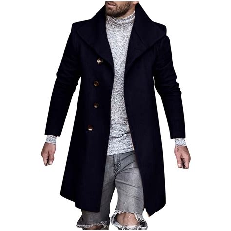Bnwani Men Winter Clothes Men's And Business Woolen Coat Fashion Double ...