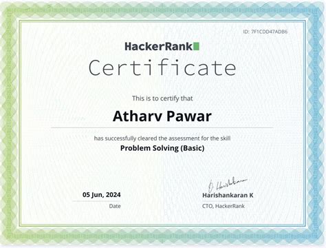 Image result for HackerRank Problem Solving Basic Certificate