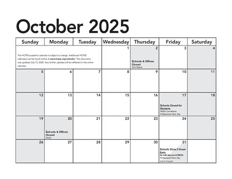 Howard County Schools Calendar 2025-2026 | Academic Holidays