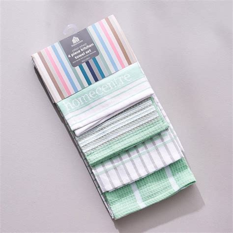 Buy Colour Refresh Set of 4 Cotton Kitchen Towels from Home Centre at ...