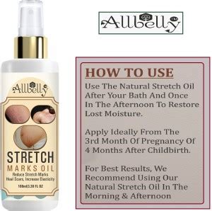 Allbelly Stretch Marks Oil to Reduce Stretch Marks of Body Uneven Skin ...