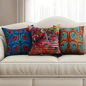 Buy SEJ by Nisha Gupta Polycotton Multicolor Cushion Covers (3, SEJ-008 ...