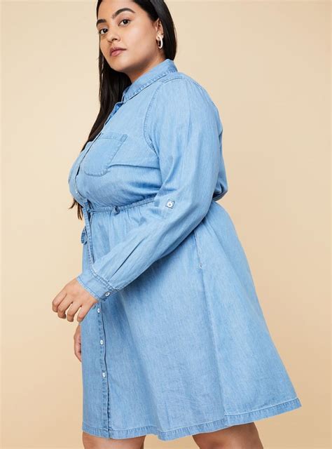 Buy Women Solid Denim Shirt Dress Online at just Rs. 1399.0 ...