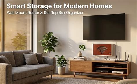 K.Mr Groups Wall Mount Router Stand | Wooden Shelf for WiFi Router ...