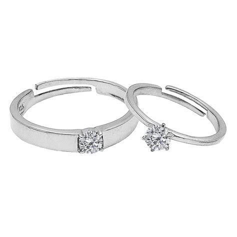 Buy GIVA 925 Sterling Silver Anushka Sharma Minimal Couple Rings ...