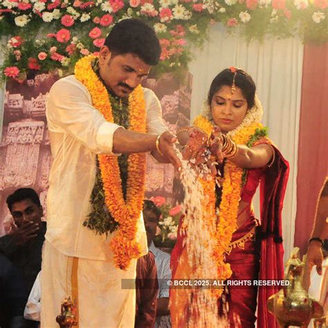 Pandalam Balan during singer Rakesh Brahmanandan's wedding ceremony ...