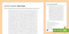 Extreme Weather Word Search