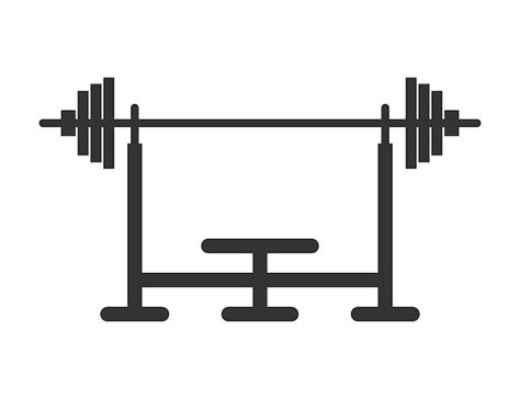 Bench press icon vector illustration | Premium Vector