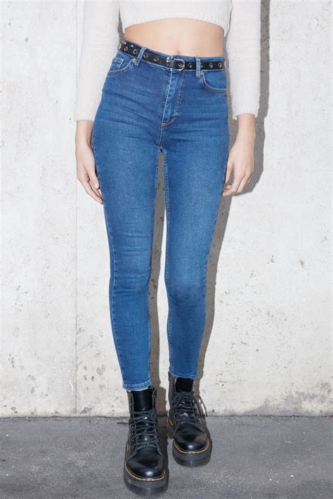 High waist skinny jeans