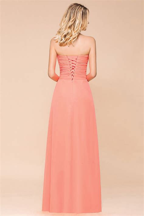 Coral Ruched Knot Off-Shoulder Slit Dress – ShObO