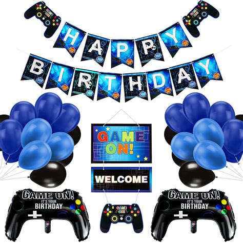 Buy Video Game Party Supplies, Birthday Decorations for Boys, Gaming ...