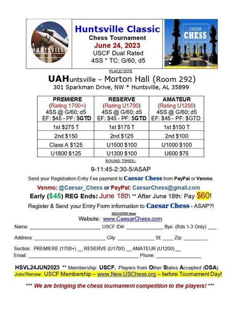 Huntsville Classic Chess Tournament, UAH Morton Hall, Huntsville, 24 ...