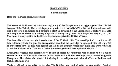 NOTE MAKING: Revolt of 1857 - Key Points & Summary - Studocu