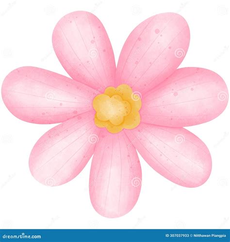 Pink Flowers Clipart, Flowers Clipart. Stock Illustration ...
