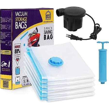 ABOUT SPACE Vacuum Bags for Clothes (5 Pcs) - Reusable Vacuum Storage ...