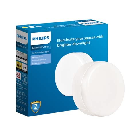 Buy PHILIPS Rimless Full Glow 22-watt Round LED Surface Downlighter ...