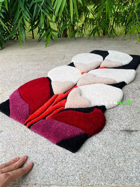 Blossom Fluffy Layered Tufted Rug | HandTufted Custom Rug – LETSRUG.IN