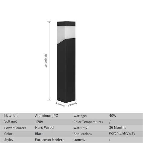 Boeka Arcturus 40-Watt Black Line Voltage Hardwired LED Outdoor Path ...