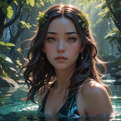 Ethereal Goddess of the Deep - AI Art