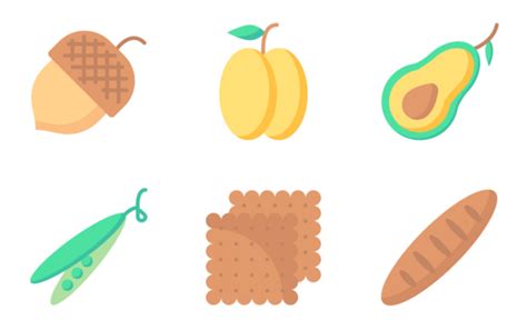 Food and drinks Icon Pack | Color fill | 50 .SVG Icons
