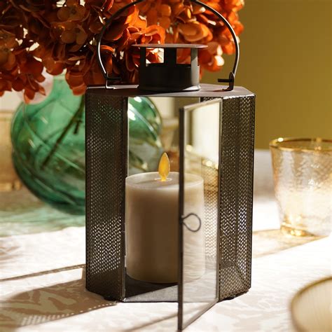 Grey LED Flickering Flame Candle - Small