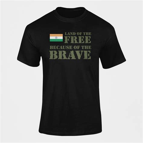 Buy Land of the Free T-Shirt Brave Men – Olive Planet