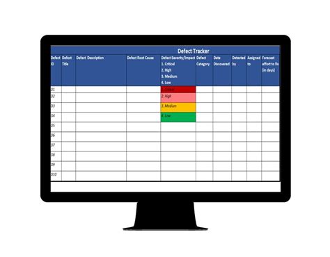 Image result for Defect Tracking Log Template