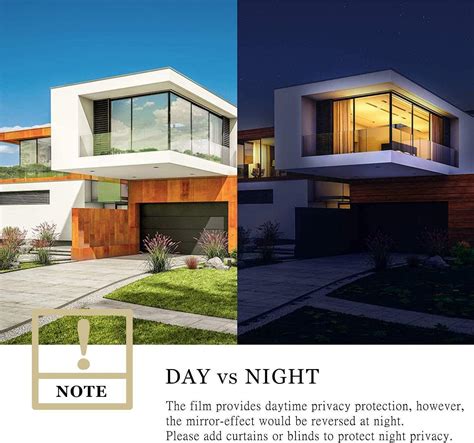 Buy Reflective Window Mirror One Way Film Glass Adhesive DIY Privacy ...