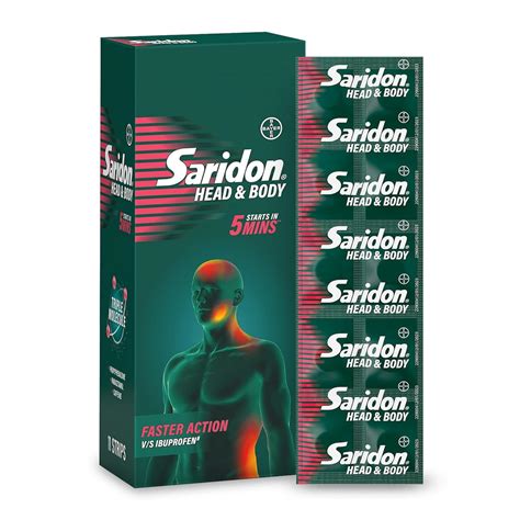 Saridon Head and Body - Strip of 10 Tablets : Amazon.in: Health ...