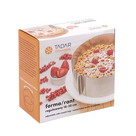 Obręcz do tortu regulowana Tadar 16-30 x 8,5 cm (5903313423335) • Cena ...