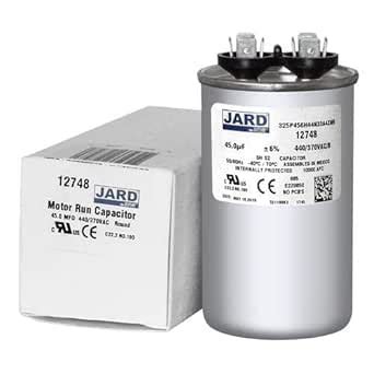 45 uF x 370 or 440 VAC - Jard # 12748 Round Dual Run Capacitor, Sold ...