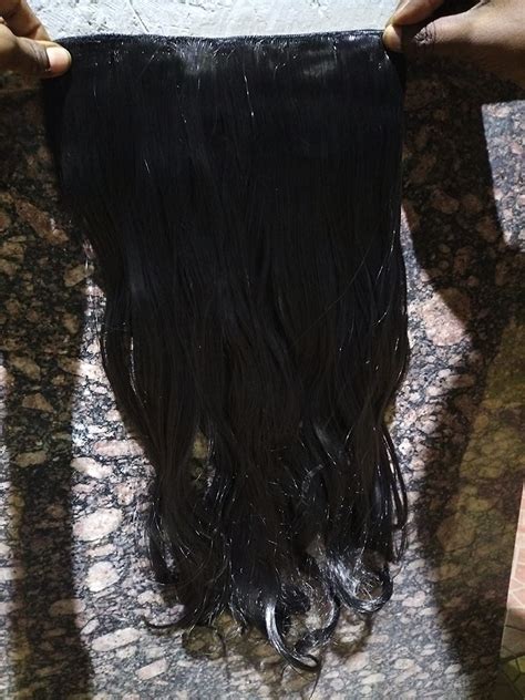 Sankrityayan Women Full Head Hair Extension Wig 20 To 22 Inch Wavy ...