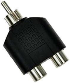 RCA Male to 2 RCA Female Connector/Adapter/Converter : Amazon.in: Car ...