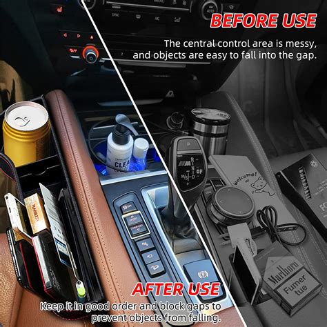 Buy zmoso Car Seat Gap Filler Organizer Storage Box,Auto Console Side ...