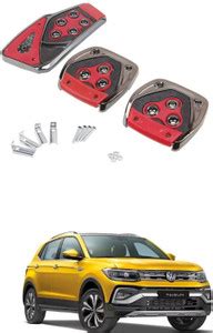 AuTO ADDiCT Car Pedal Cover 3 Pcs Non-Slip Pad (Red) FOR VOLKSWAGEN ...