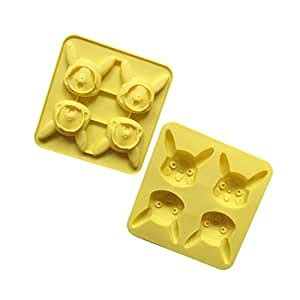 Buy JUZIPI Pikachu Shape Ice/Cake Mold Homemade Cake Popsicle Set DIY ...