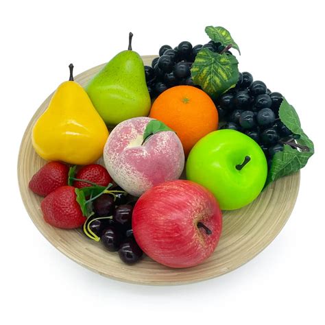 Buy 16 Pcs Fake Fruits Pack, Artificial Fruits for Decoration Kitchen ...