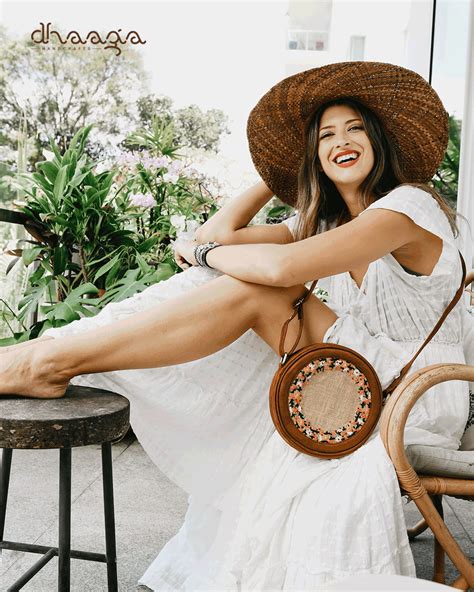 Tan and Floral Round Sling Bag | Dhaaga Life