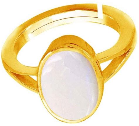 CHIRAG GEMS CHIRAG GEMS Opal Stone Panchdhatu Gold Plated Adjustable ...