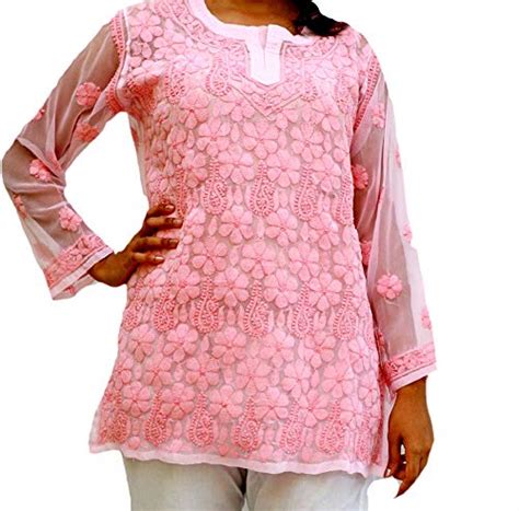 Buy Fine Lucknow Chikankari Work Short Kurti From Meherkriti at Amazon.in