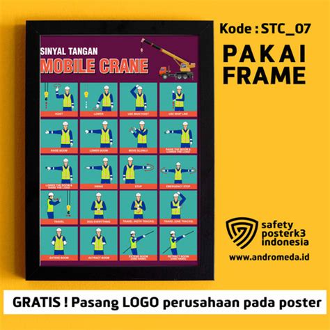 Jual Safety Poster K3 : Sinyal Tangan Kode Mobile Crane Pekerjaan ...