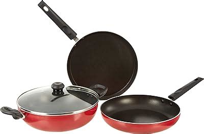 Buy Lifelong Induction Base Non Stick Aluminium Cookware Set of 3 ...