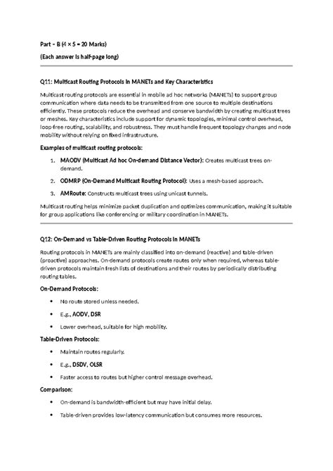 MANET CT: Multicast & Routing Protocols, Transport Layer Issues, and ...