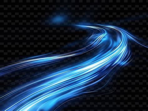 Png stream light rays with flowing light and blue cool color lig neon ...