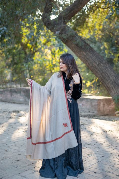 Kunj Daur Embroidery Shawl Beige – The Shawl Studio