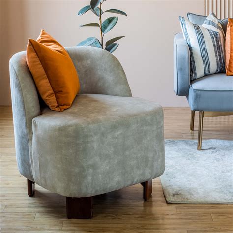 Stylish Maru Lounge Chair for Living room in Pastel Green