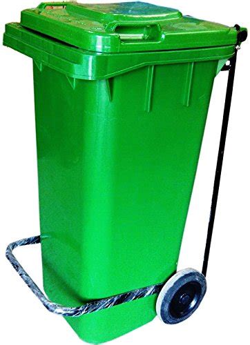 Geekay Wheeled Waste Bin 120 litres (Green) with Pedal: Amazon.in ...