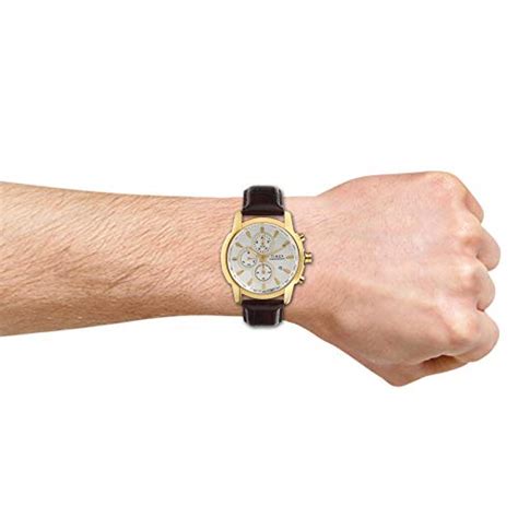 TIMEX Gold Chronograph Leather Strap Watch for Men's : Amazon.in: Fashion